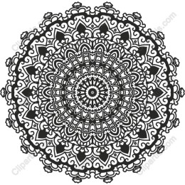 Elegant Black and White Mandala