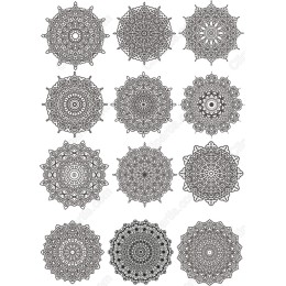 Mandala Set - 12 Detailed
