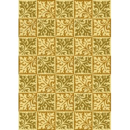 Intricate Gold and Cream Floral Pattern