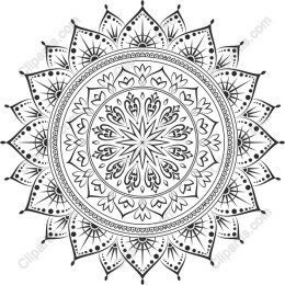 Elegant Black and White Mandala