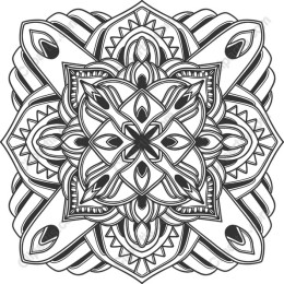 Intricate Mandala Line Art