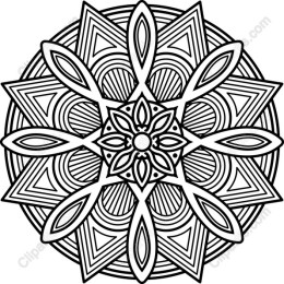 Intricate Black and White Mandala