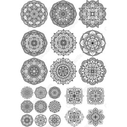 Mandala Set - Intricate Black and White