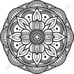 Elegant Black-and-White Mandala