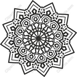 Intricate Black-and-White Mandala