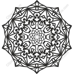 Intricate Black and White Mandala