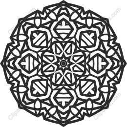 Mandala Pattern Clipart - Intricate