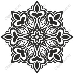 Black Floral Mandala