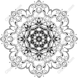 Exquisite Black-and-White Mandala