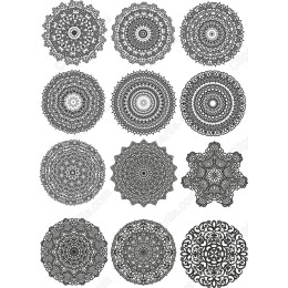 Mandala Clipart Set - 12 Intricate