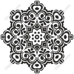 Elegant Black and White Mandala