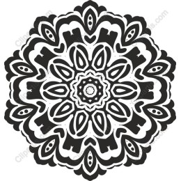 Elegant Black and White Mandala
