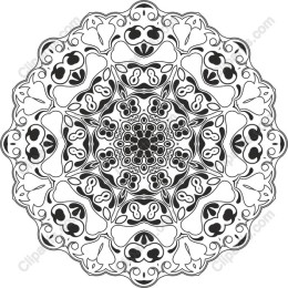 Intricate Black and White Mandala