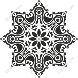 Black Floral Mandala