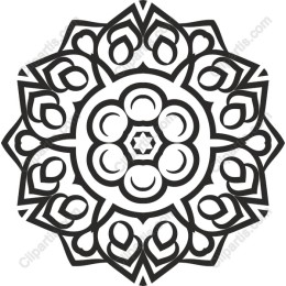 Elegant Mandala - Black and White