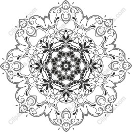 Elegant Mandala - Black and White