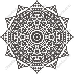 Intricate Black and White Mandala