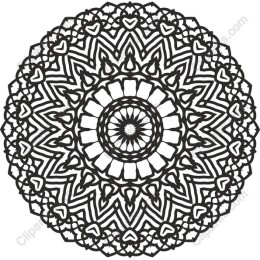 Intricate Mandala Black and White