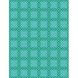 Geometric Turquoise and Gold Pattern