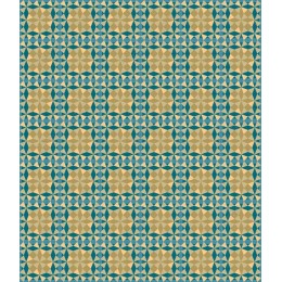 Teal & Gold Geometric Pattern