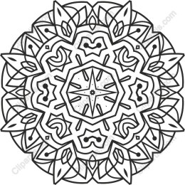 Intricate Black and White Mandala