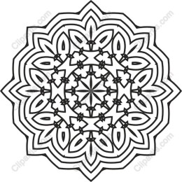 Elegant Black and White Mandala