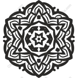 Intricate Mandala - Versatile Black & White