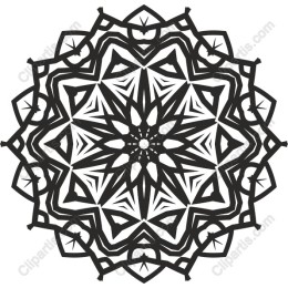 Intricate Black and White Mandala