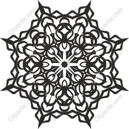 Black Floral Mandala