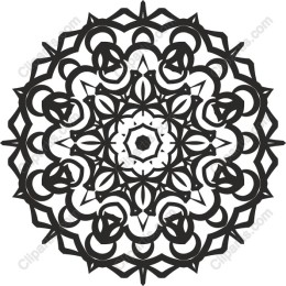 Intricate Black and White Mandala