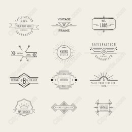 Vintage Label and Badge Bundle