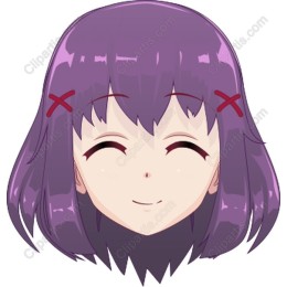 Charming Purple Hair Character