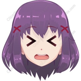 Whimsical Purple Hair Cartoon Character