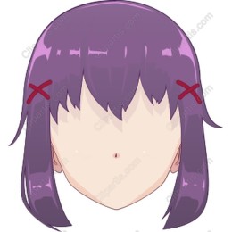 Vibrant Purple Hair Character