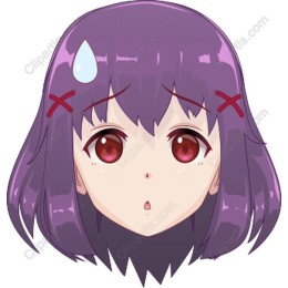 Adorable Purple-Haired Girl
