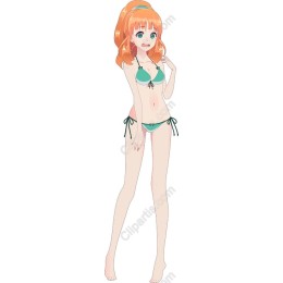 Cheerful Summer Girl in Bikini