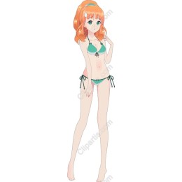 Lively Summer Character in Bikini