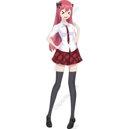 Playful Pink-Haired Anime Character