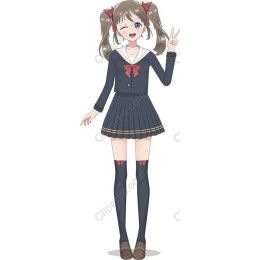 Cheerful Anime Girl