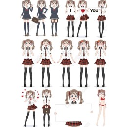 Anime Girl Bundle - Charming Expressions and Poses