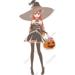 Halloween Witch with Candy