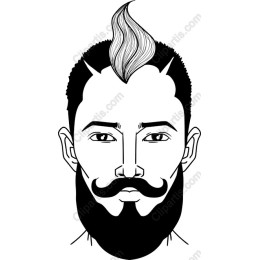 Modern Gentleman with Edgy Hairstyle and Beard