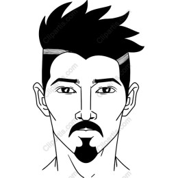 Stylized Black and White Male Portrait