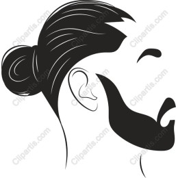 Stylish Man with a Bun and Beard