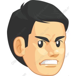 Fierce Cartoon Male Face