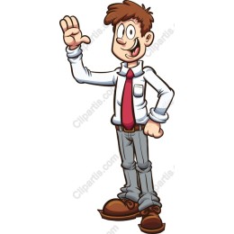 Cheerful Cartoon Character