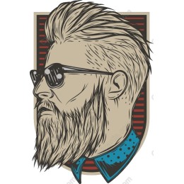 Retro Bearded Man
