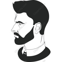 Stylish Bearded Man Profile