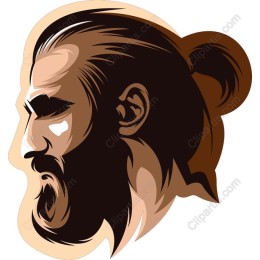 Stylish Man with Beard and Bun