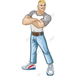 Confident Male Character